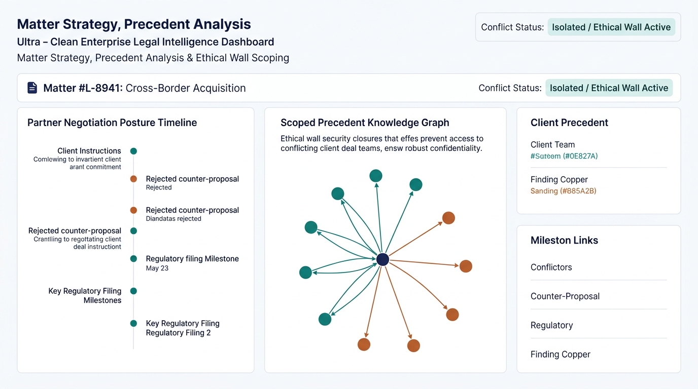 Legal Matter Strategy and Ethical Wall Matrix